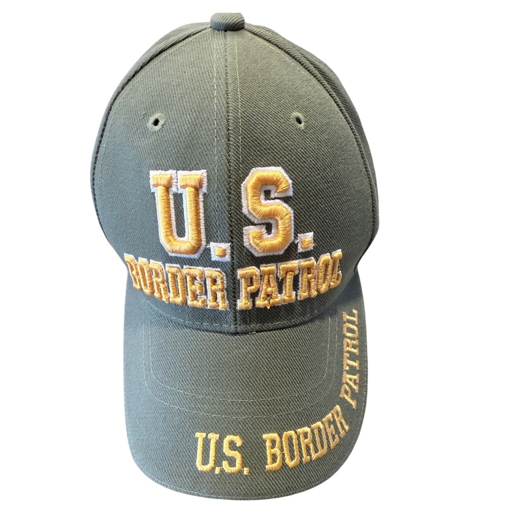 Santo‎ Cap US Border Patrol Hat Olive Green Adjustable Baseball Cap Mens OSFM